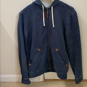 Taylor Stitch Indigo Waffle Arpés Hoodie.